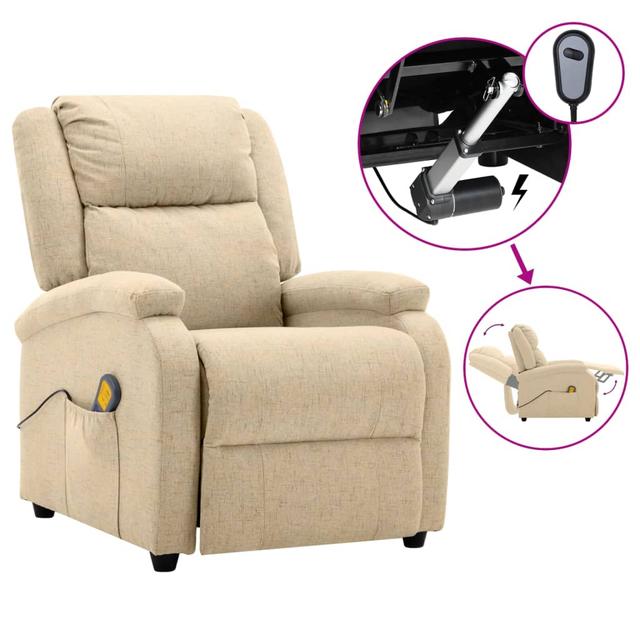 Electric massage chair cream fabric | by TSC