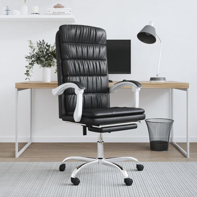 Black Faux Leather Office Recliner Chair | by TSC
