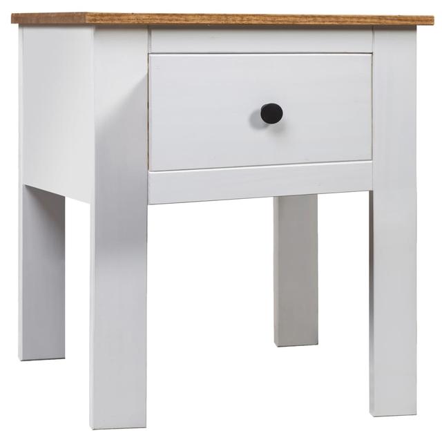 Bedside table White 46x40x57 cm Pine Panama Range | by TSC