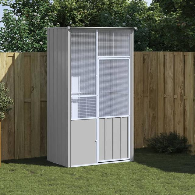 Gray bird cage 115x78x200 cm galvanized steel | by TSC