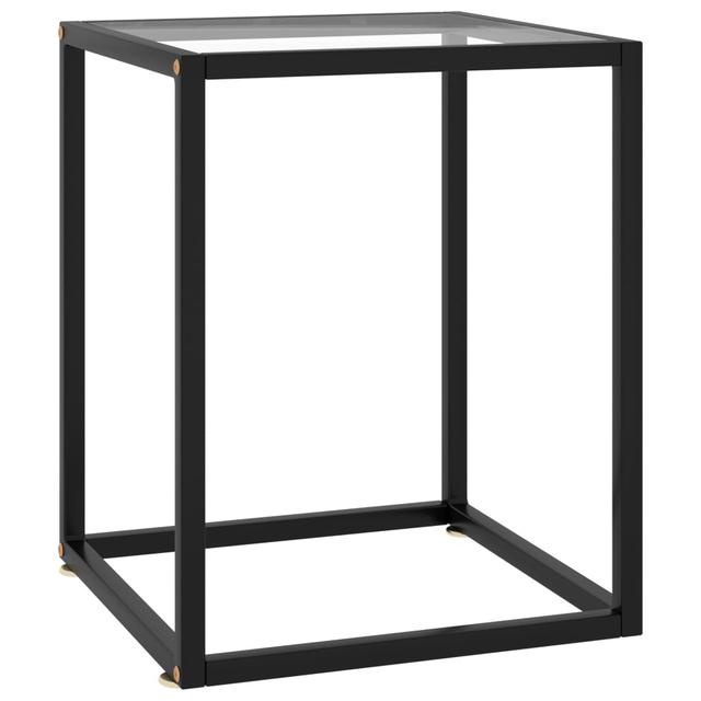 Black coffee table with tempered glass 40x40x50 cm | by TSC