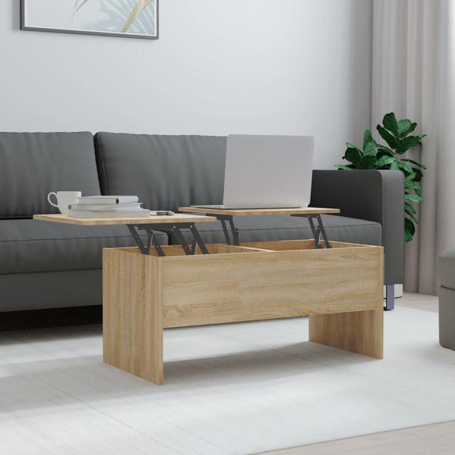 Coffee table Sonoma oak 102x50.5x46.5 cm Engineered wood | by TSC