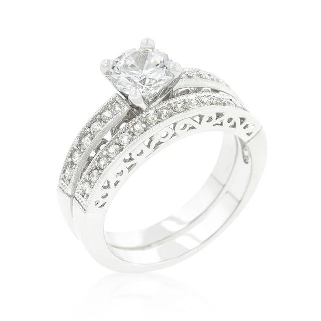 Filigree Engagement Set | Style: Silver | Size: 10 | by TSC