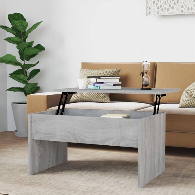 Sonoma gray coffee table 80x50.5x41.5 cm Engineered wood | by TSC
