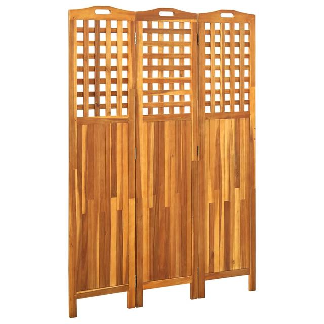 Partition wall 3 panels 121x2x170 cm Acacia wood | by TSC