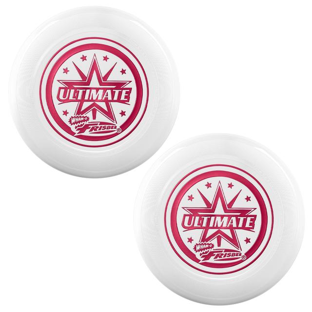 Wham-O Frisbee Ultimate 175g Professional Training Disc for Competition -2 Pack | Style: White Red | Size: 1 Pack | by TSC