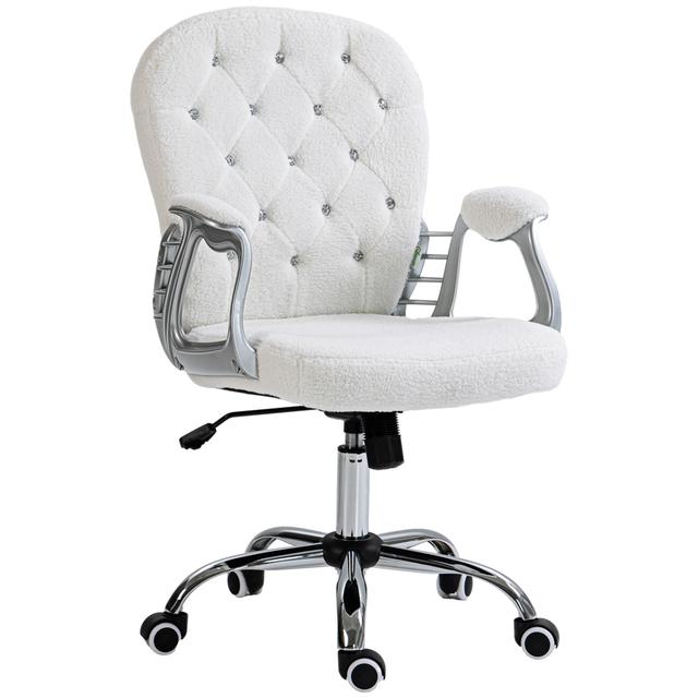 Vinsetto Office Desk Chair, 360Â° Swivel Computer Chair, White | by TSC
