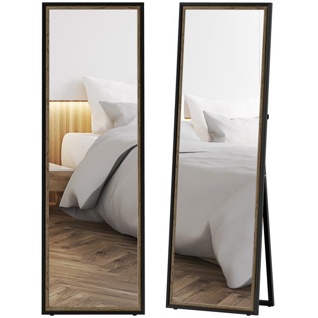 HOMCOM Full Length Mirror, 64" x 21" Rectangle Full Body Mirror | Style: Black | by TSC