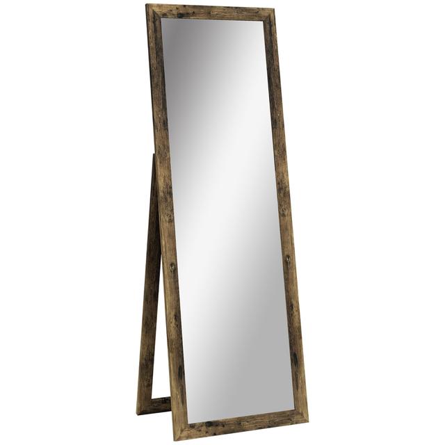 HOMCOM Full Length Mirror, Floor Standing Mirror, Dressing Mirror | Style: Rustic Brown | by TSC