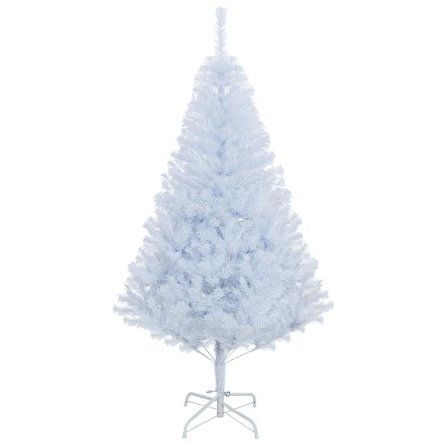 HOMCOM Christmas Tree Xmas Holiday Seasonal Decoration with Stand - White | Size: 6Ft | by TSC