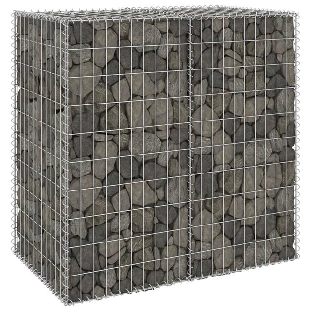 Gabion wall with covers Galvanized steel 100x60x100 cm | by TSC