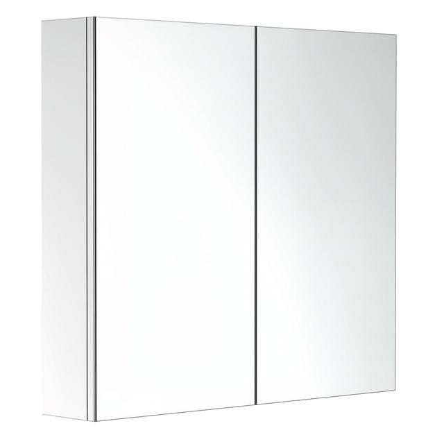 HOMCOM kleankin Medicine Cabinet, Bathroom Mirror Cabinet with Doors and Shelf | by TSC