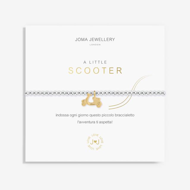 Joma Jewellery A Little 'Scooter' Italian Bracelet In Silver Plating