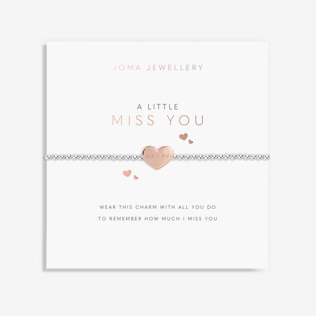 Joma Jewellery A Little 'Miss You' Bracelet In Silver Plating