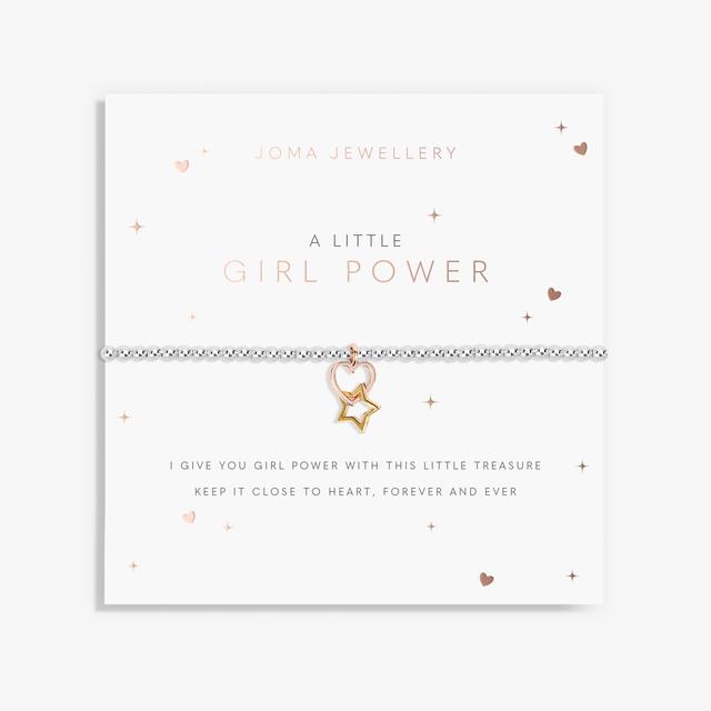 Joma Jewellery A Little 'Girl Power' Bracelet In Silver Plating