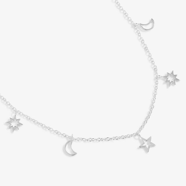 Celestial Moon and Star Necklace - Silver Plated UK Jewellery