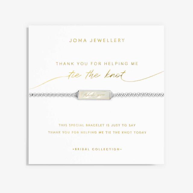 Joma Jewellery My Moments Bridal 'Thank You For Helping Me Tie The Knot' Bracelet
