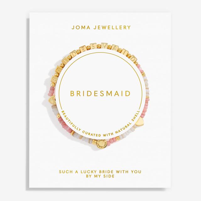 Joma Jewellery Happy Little Moments 'Bridesmaid' Bracelet In Gold Plating