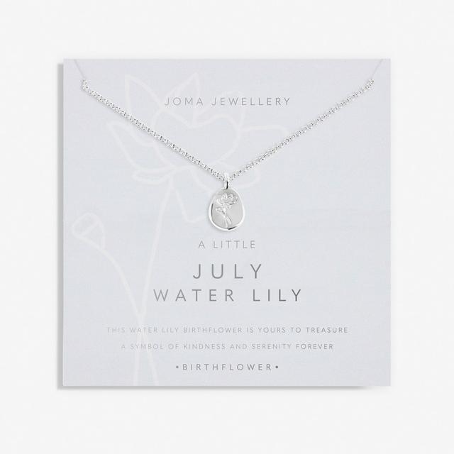 Joma Jewellery Birthflower A Little 'July' Necklace In Silver Plating