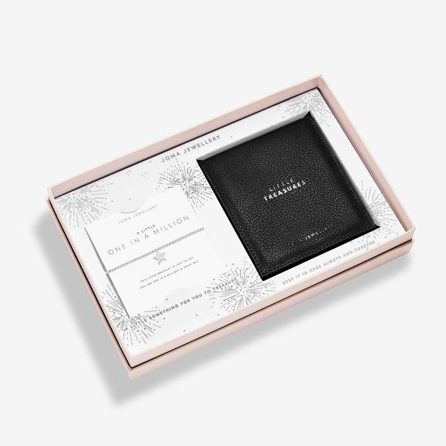 Joma Jewellery A Little Jewellery Roll Gift Set 'One In A Million' Bracelet In Silver Plating