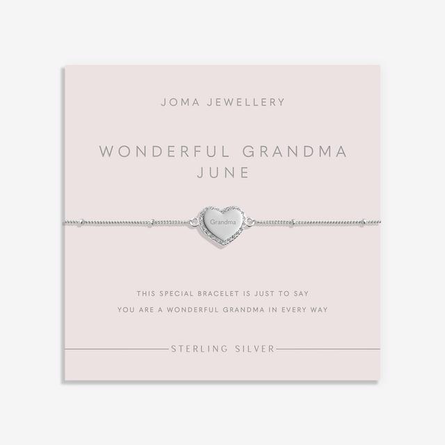 Joma Jewellery Sterling Silver 'Wonderful Grandma' Bracelet