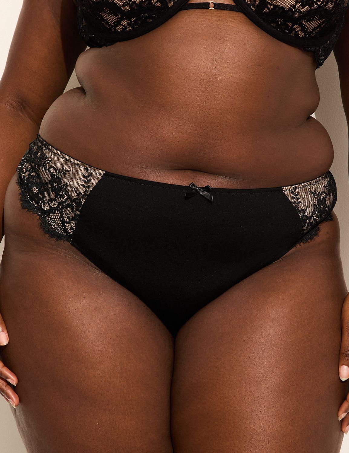 Lace-Trim Thong