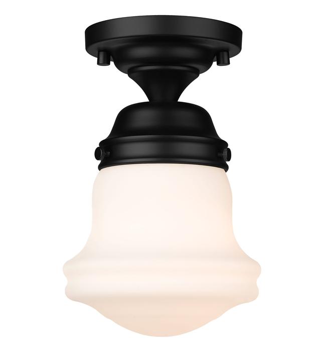 Vaughn 1-Light Flush Mount Ceiling Light In Matte Black