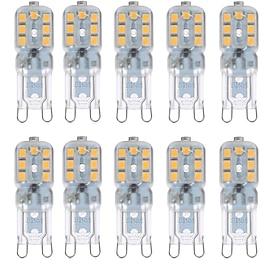 10pcs 2.5W LED Bi-pin Lights Bulbs 250lm G9 14LED Beads SMD 2835 Dimmable Landscape 30W Halogen Bulb Replacement Warm Cold White 360 Degree Beam Angle 220-240V