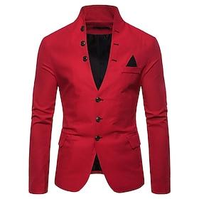 herenblazer slank effen zwart wit rood model 2024