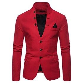 herenblazer slank effen zwart wit rood model 2024