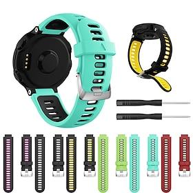 Horlogeband voor Garmin Forerunner 220/230/235/620/630/735XT Approach S20 / S6 / S5 Siliconen Vervanging Band Ademend Sportband Polsbandje
