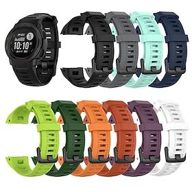 Watch Band for Garmin Instinct Crossover / Tide / Esports / Solar / Tactical, Instinct 2 Tactical / Surf / Solar Silicone Replacement Strap Sport Band Wristba