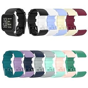 Watch Band for Fitbit Versa 2 / Versa Lite / Versa SE / Versa Soft Silicone Replacement Strap Adjustable Breathable Classic Clasp Sport Band Wristband