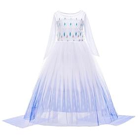 Frozen Frozen Princess Dress Girls' Movie Cosplay Vacation Dress Halloween Christmas White Dress Christmas Halloween World Book Day Costumes