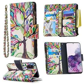 Phone Case For Samsung Galaxy S26 Ultra Plus S25 S24 S23 Ultra Plus A73 A53 Wallet Case with Stand Holder Card Holder Pattern Tree PU Leather