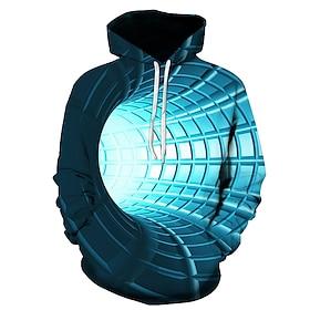 Men's Graphic Optical Illusion 3D Hoodie Hoodies Sweatshirt Basic Long Sleeve Hooded Daily Yellow Red Blue Purple Green Designer S M L XL XXL 3XL
