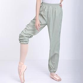 Breathable Ballet Pants Ruching Gore Solid Women's Training Performance High Nylon Women's Daily Pants