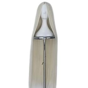 Cosplay Wig Straight Middle Part Wig Very Long Platinum Synthetic Hair Wigs Women's Soft Blonde Wigs Halloween Wigs