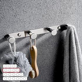 Robe Hook New Design Stainless Steel Bathroom Rack with 3 or 4 or 5 or 6Hooks Wall Mounted Brushed Silvery 1pc