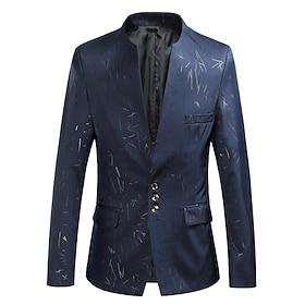 Herren-Freizeitblazer, reguläre Slim-Fit-Grafik, einreihig, drei Knöpfe, Schwarz, Weiß, Burgunderrot, Nein, für alle Jahreszeiten, Baumwolle, Polyester, Baumwo