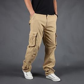Homme Pantalon Cargo Pantalon cargo Pantalon Tactique Pantalon de travail Jambe droite Poche à rabat Plein Confort Respirable Toute la longueur Extérieur Trava