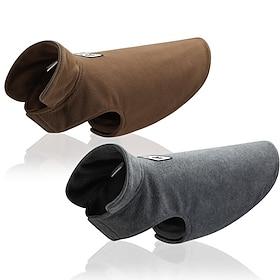 Fleece Dog Coat Pet Jacket Reflective For Cold Weather For Extra Large To Small Pets(grey)for Corgi Husky Yingdou Golden Retriever