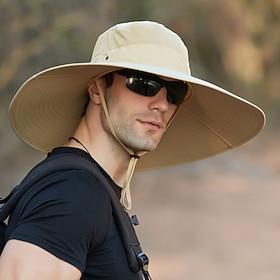 Wide Brim Sun Hat Bucket Hat UPF50 Waterproof Packable Quick Dry Spring Summer Polyester Hat for Fishing Camping  Hiking