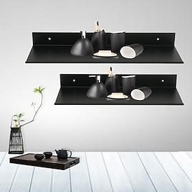 Wall-mounted Rack Bathroom Accessories Aluminum Black Bathroom Shelves Kitchen Wall Shelf Shower Storage Rack 30-50cm