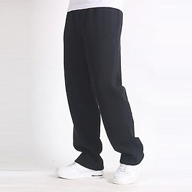 Men's Sweatpants Fleece Pants Joggers Trousers Straight Leg Sweatpants Elastic Waist Baggy Straight Leg Solid Color Plain Comfortable Breathable Full Length Sp