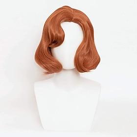 Cosplay Wigs Red Orange Straight Synthetic Hair Short Wigs Women's Wigs For Party