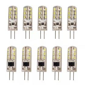 10pcs 20pcs G4 1W LED Bi-pin Lights 120 lm 24 LED Beads 12V 3014SMD 10W 20W Halogen Bulb Equivalent Warm White Cold White RoHS
