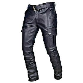 Punk  Gothic Medieval Steampunk Pants Straight Leg Motorcycle Pants Riders Bikers Fancy Dress Men's Casual Daily Adults' Pants