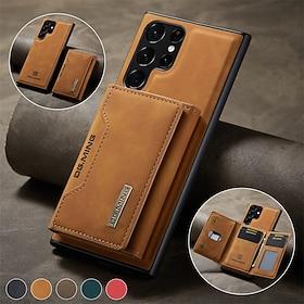 Phone Case For Samsung Galaxy S26 Ultra Plus S25 S24 S23 S22 Plus Ultra S23 FE A55 5G A35 5G A15 A14 Wallet Case Wallet Magnetic Full Body Protective PU Leath