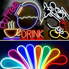 LED Neon Rope Light Flexible Waterproof Neon Strip Light 220V-240V Neon Rope Lights for Bedroom and Indoor Outdoor Decor